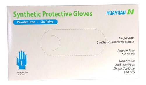 Guante De Nitrilo Sin Polvo Vinil Libre De Latex Azul 1000pz