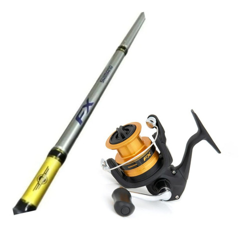 Combo Shimano Caña 1,98m + Reel 3000 Fx Pesca Variada 