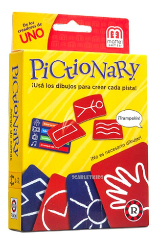 Juego De Cartas Pictionary Original Mesa Scarlet Kids