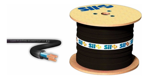 Cabo Pp 3x4mm 3 Condutores (3 Vias) 1kv Preto Sil 30 Metros