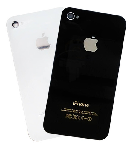 Tapa Trasera iPhone 4s 4g Apple Cristal Vidrio Blanco Negro