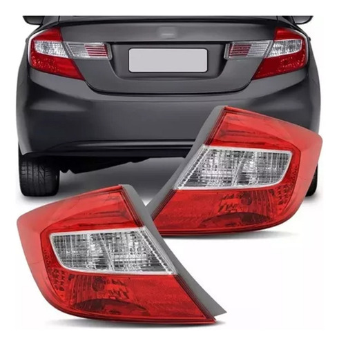 Par Faros Traseros P/ Honda Civic 2012 13 14 15 16 Exterior