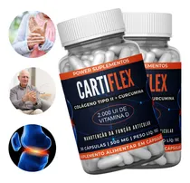 Comprar 2 Suplemento Cartiflex Colágeno 2 + Curcumina + Vitamina D - Auxilia Manutenção das Articulações Power Suplementos