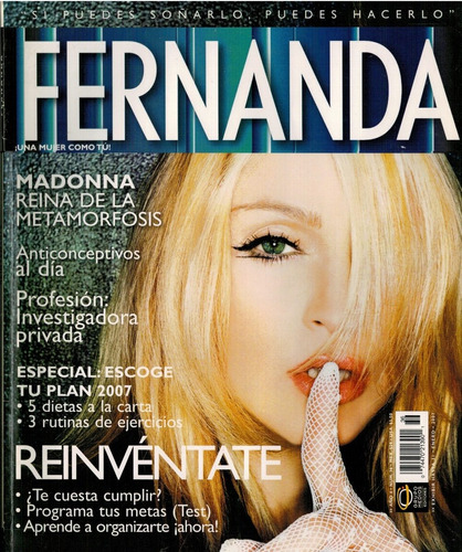 Madonna Revista Fernanda  Reina De La Metamorfosis