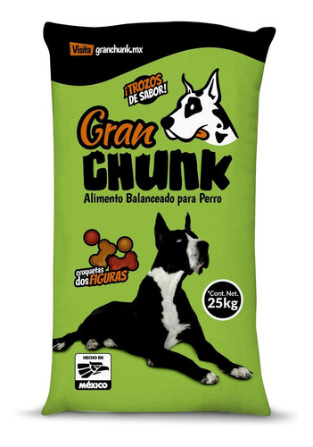 Alimento Gran Chunk para perro adulto en bolsa de 25kg