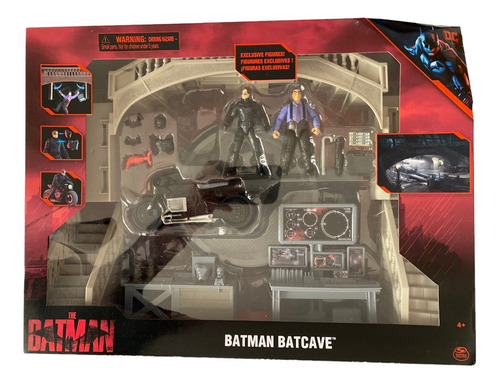 Set La Baticueva The Batman Batcave Figuras Moto Spinmaster