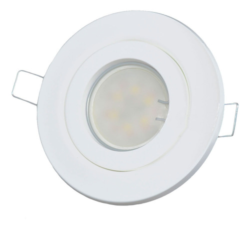 Spot Embutir Circular Plastico Polimero + Dicroica Led 7w X3