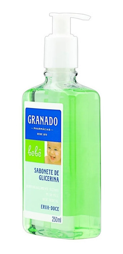 Sabonete Líquido De Glicerina Granado Bebê 250 Ml Erva-doce