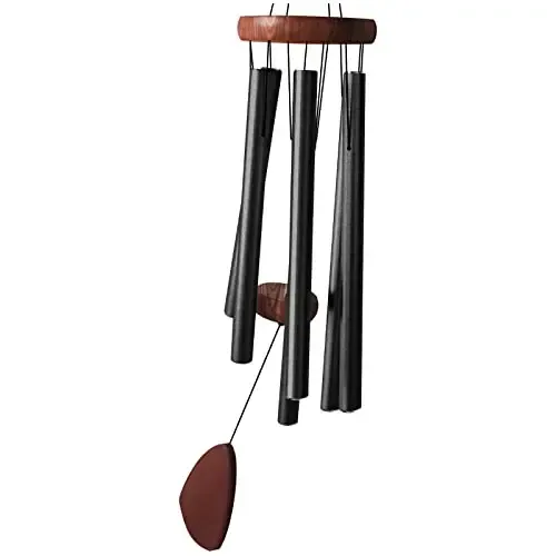 Carillones De Viento Exteriores De Metal | Campanas De Viento Creativas Con Perlas De Cerámica | 27 Cm | Decoración De Jardín O Regalo Relajante