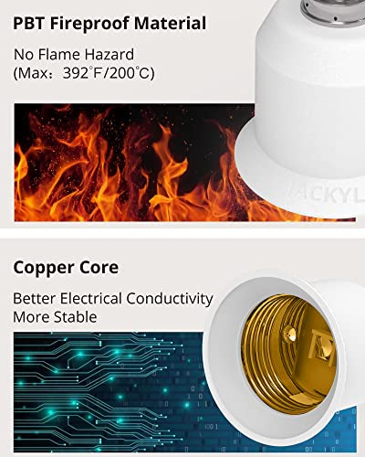 Adaptador Jackyled E12 A E26 E27 - 10 Unidades