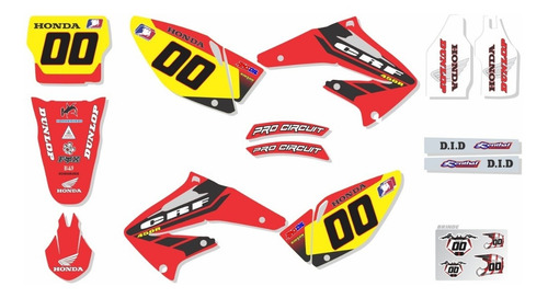 Kit Adesivo Moto Trilha Compatível Crf 450r 2004 Lm034