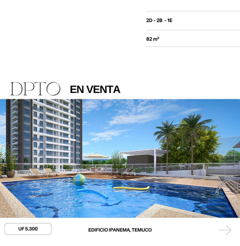 Departamento En Venta Edificio Ipanema, Sector Los Pablos