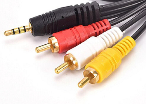 Cable Adaptador Av Rca Vídeo Audio Estéreo 3x1 Macho 3m