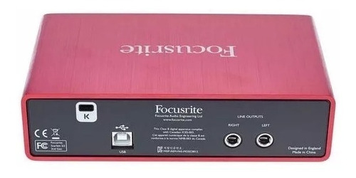 Focusrite Scarlett 2i2 2da Generacion Placa De Sonido Usb