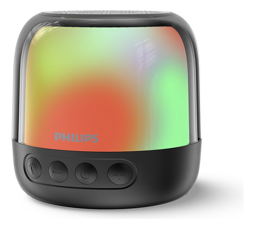 Altavoz Bluetooth Philips Tas1108 Con Retroiluminación Rgb: 3 Efectos De Iluminación, 6 Modos De Color + Multicolor. Conexión De Audio: Conecta 2 Altavoces Para Un Sonido Estéreo Envolvente