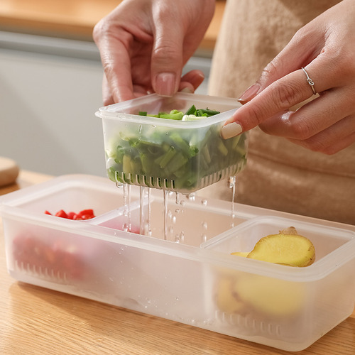 Recipiente De Armazenamento De Alimentos, Tampa Selada, 3 Co