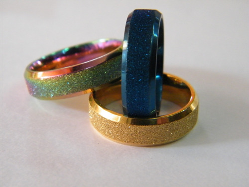 Anillo Elegante De Acero Para Bodas- Compromisos.