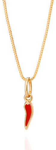Pingente Pimenta 18k Com Aplicação D 542741 Rommanel Cor Vermelho