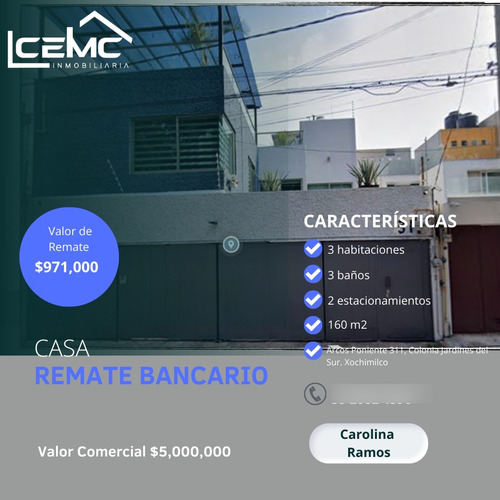 Casa En Remate Bancario En Colonia Jardines Del Sur, Xochimilco