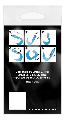 Imagen 3 de 4 de Anzuelos Offset Caster 1/0 Para Señuelos Goma 10 Unidades