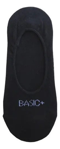 Kit Com 2 Pares De Meias Sapatilha- Cor Preto 39-44 Basic+ Preto Logo 39-44