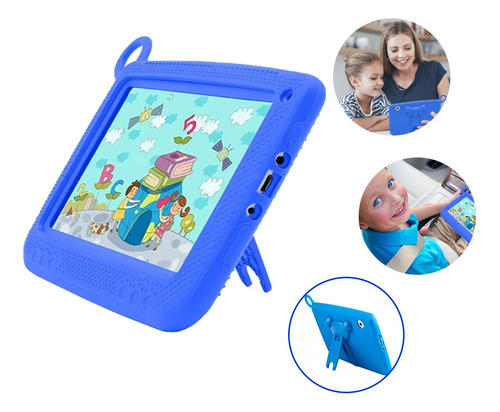 Tablet Para Niños Wifi Android Rosada Y Azul Incluye Funda