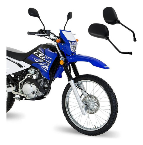 Espejos Moto Yamaha Xtz125 Xtz 125 Negro Par