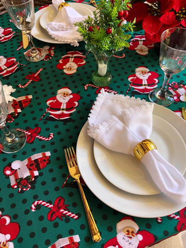 Imagem 5 de 5 de Toalha De Mesa Retangular 8 Lug Tecido Oxford Estampas Natal