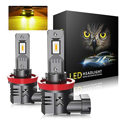 Bombillas De Faros Led H11 3000k, Superbrillantes, 1600...