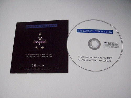 Enrique Iglesias Cd Single Somebody's Me - Alguien Soy Yo (Usado)