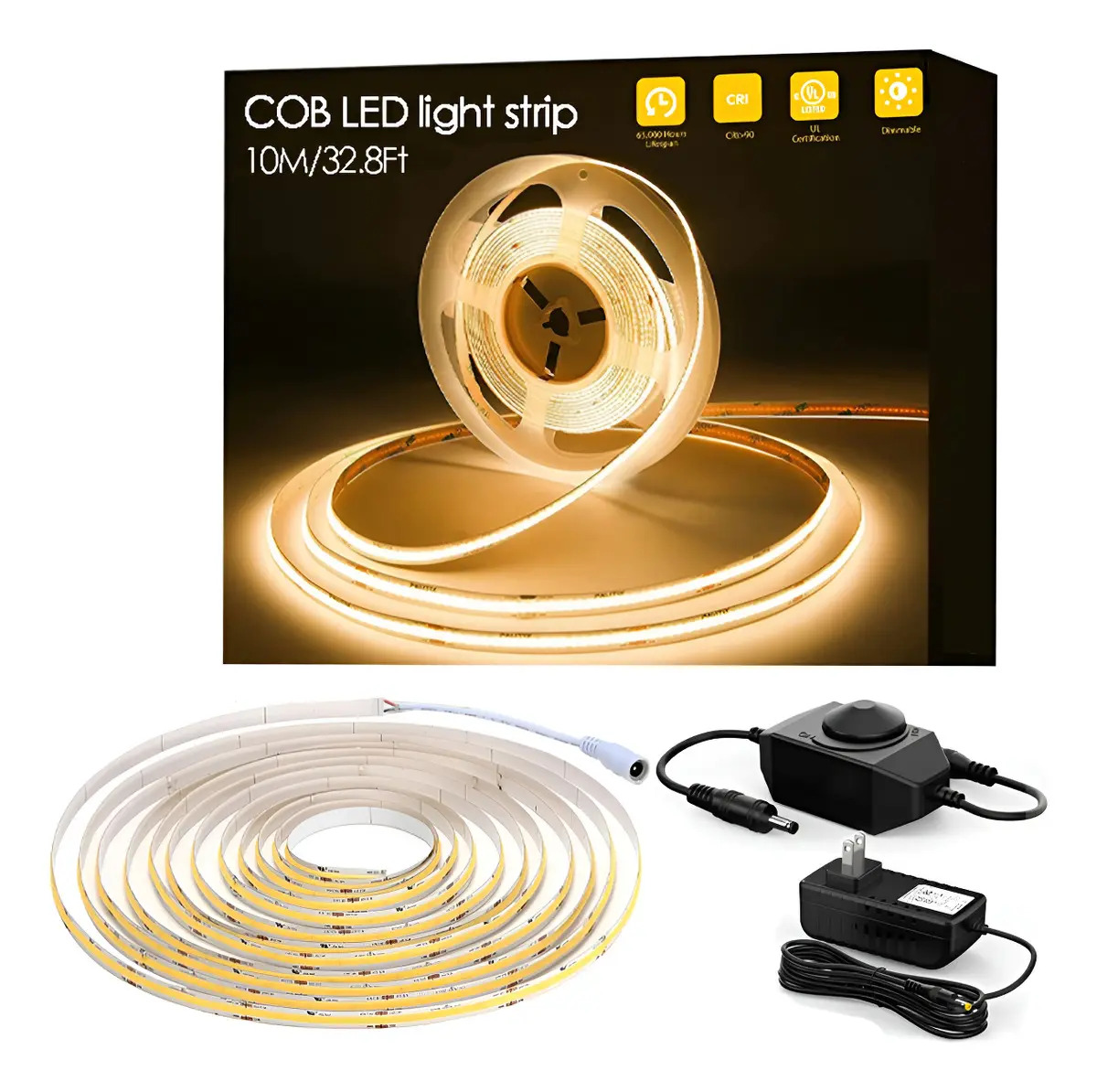 Tira LED COB Lfon XR11 Blanca Cálida 10m 24V Regulable Interior