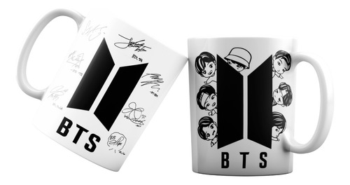 Tazón Taza Ceramica Bts Kpop Autógrafos Monstruatazas