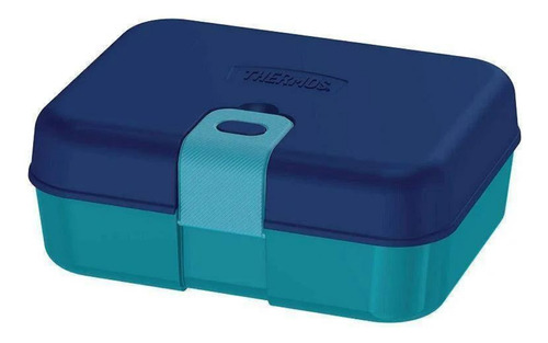 Bento Box Azul Lancheira Infantil Escolar Kit Lanche Thermos