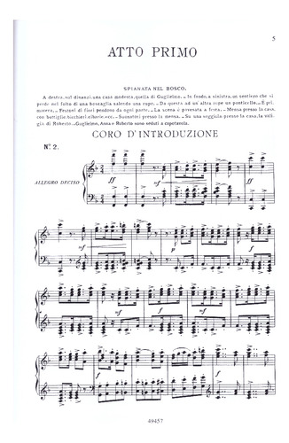 Le Villi: Ricordi Opera Completa Per Canto E Pianoforte.