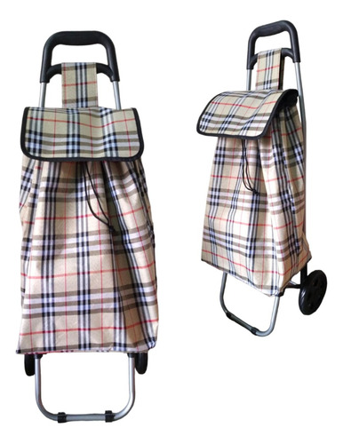 Carrito Con Ruedas Resistente Bolso De Compras Lona