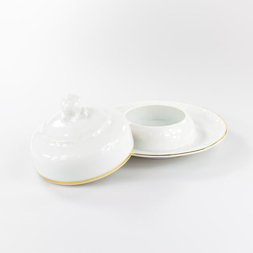 Manteigueira 120 Ml Pomerode Filete Ouro Porcelana Schmidt 