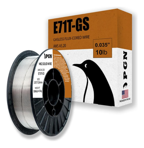 Pgn Flux Core Mig Wire - E71t-gs - 0.035 Pulgadas, Carr...