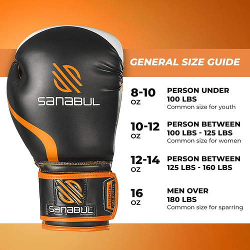 Guantes De Boxeo Sanabul 14 Oz Black/orange
