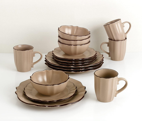 Lorren Tendencias Caseras De 16 Piezas Cocoa De Borde Chorle
