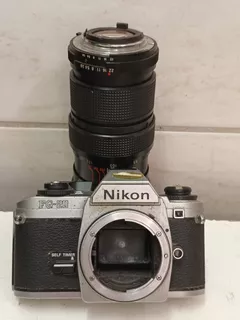 N°989 Câmera Nikon Fg20 C/teleobjetiva Vivitar P/decoração