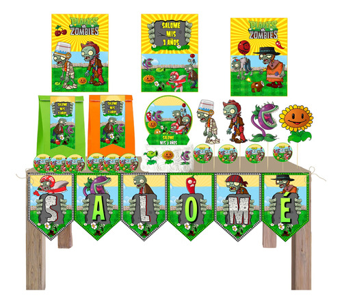 Cotillon Infantil Personalizado X 20 Plantas Vs Zombies