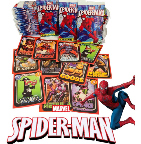 Spider Man 400 Cards = 100 Envelopes De Figurinha Bafo 