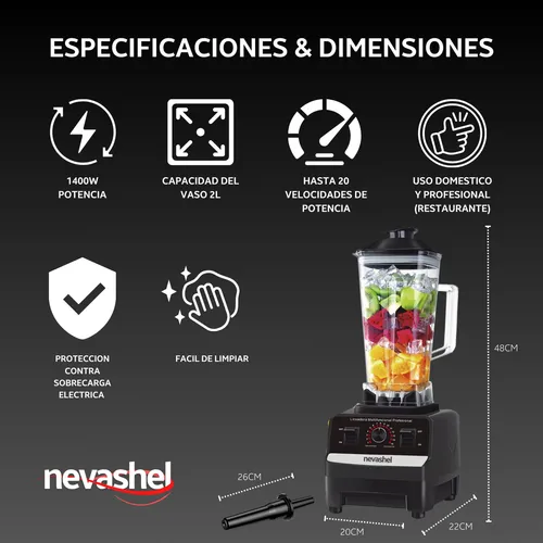 Potencia electrica de la licuadora hotsell