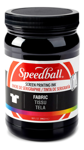 Speedball Tinta De Serigrafa De Tela, 32 Onzas, Color Negro