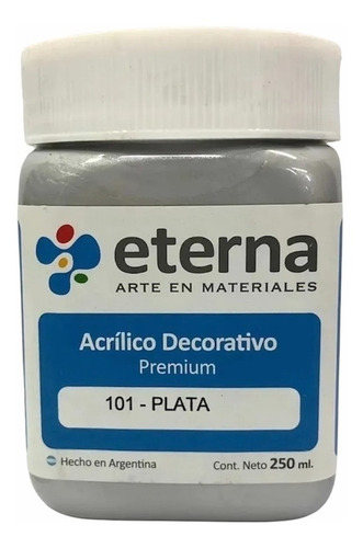 Acrilico Decorativo Eterna Metalizado 250 Ml