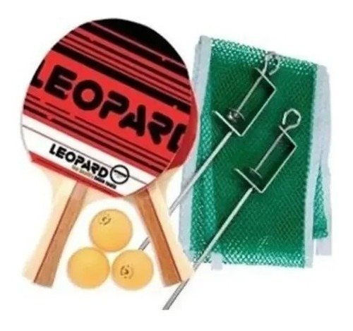 Set Pingpong 2 Paletas + Red + 3 Pelotas Leopard Paseosports