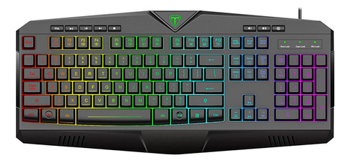 Teclado Membrana T-dagger Solid Submarine Rgb Preto