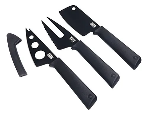 Kuhn Rikon Colori Cuchillo De Queso 3 Unidades Color Negro J