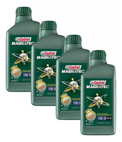 Kit C\4 Óleo Motor Castrol Magnatec 10w30 Api Sn