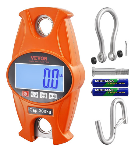 Vevor Báscula Digital Para Grúa, 660 Libras/661.4 Lbs, Báscu